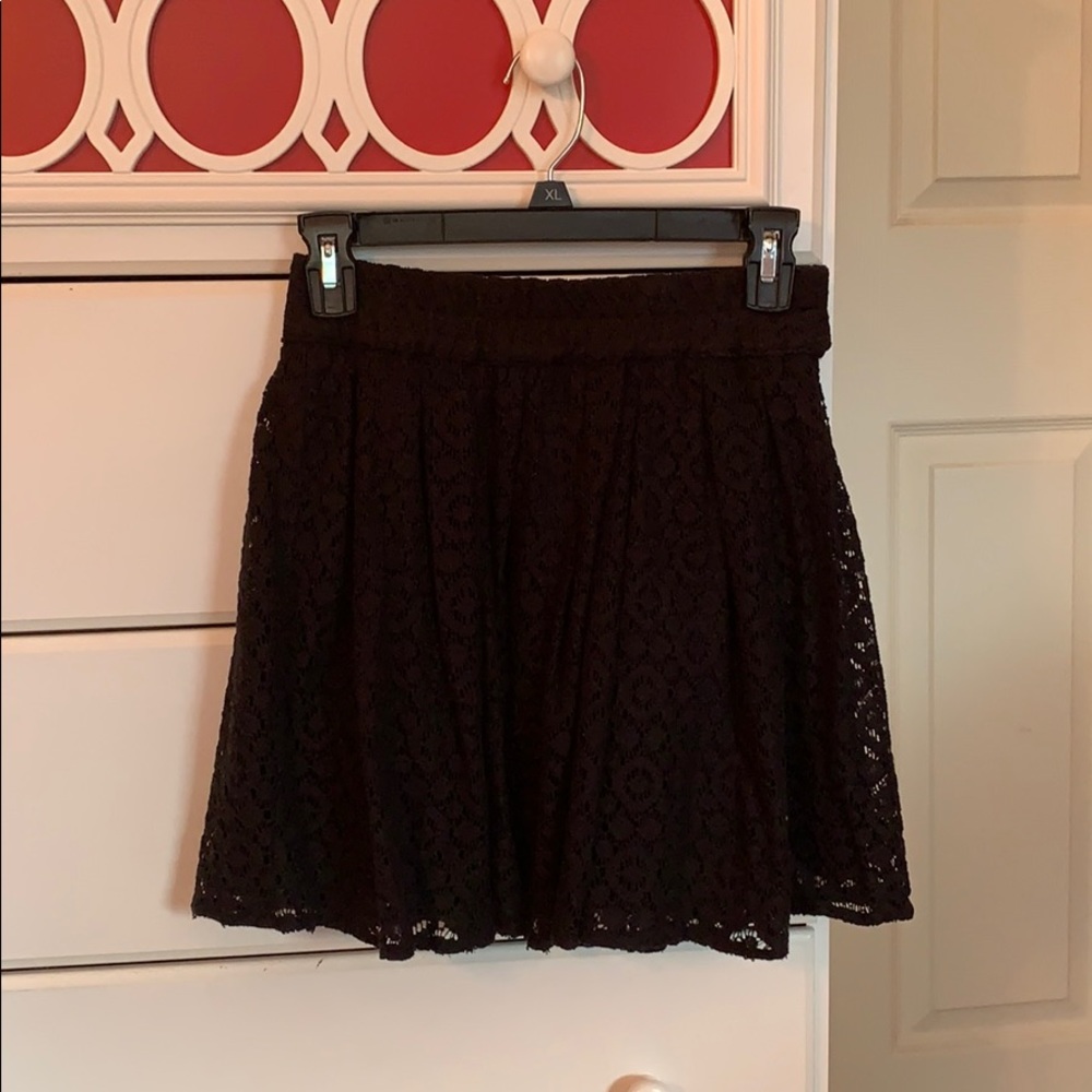 Black Lace Mini Skirt